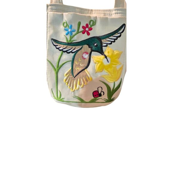 Vintage Rare Handmade Bags By T.J. Golf Embroidered Canvas Tote Bucket Purse - Picture 11 of 16